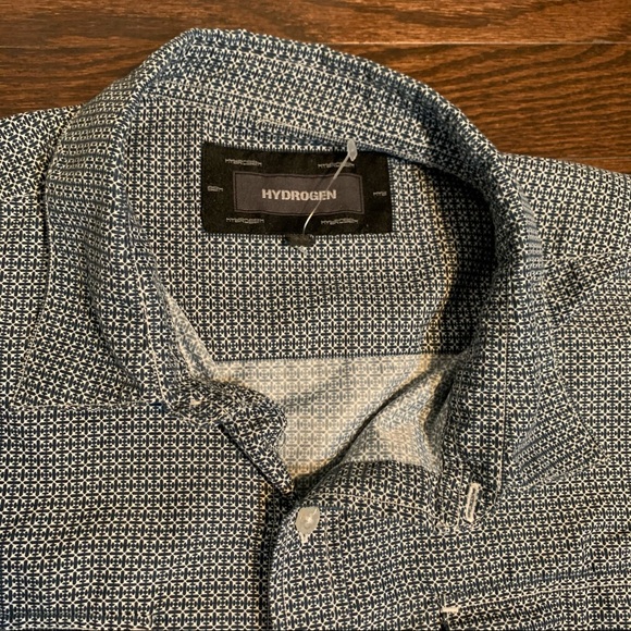 Hydrogen Men Casual Summer Button Down Shirt - Picture 4 of 11